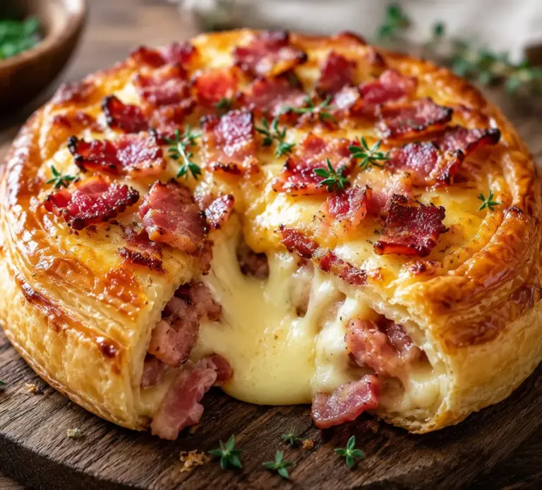 Feuilleté au Camembert et Lardons : Une Touche de Gourmandise Fondante et Croquante
