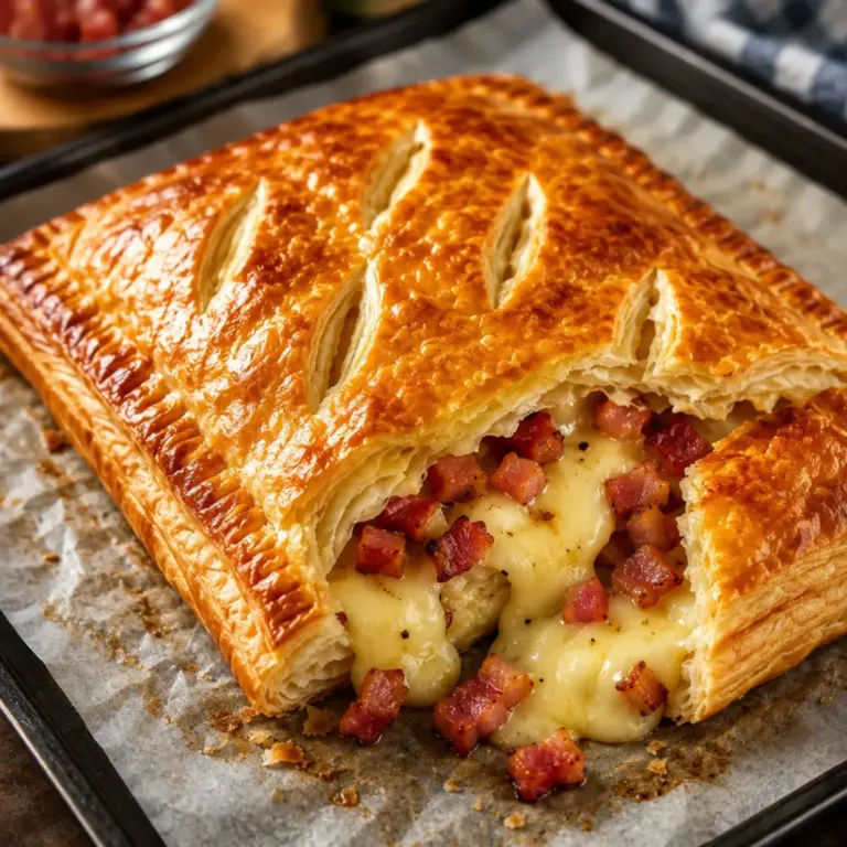 Feuilleté Gourmand au Brie & Lardons