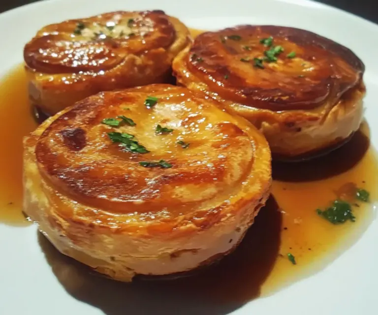 Feuilletés au Foie Gras et Confit d’Oignons
