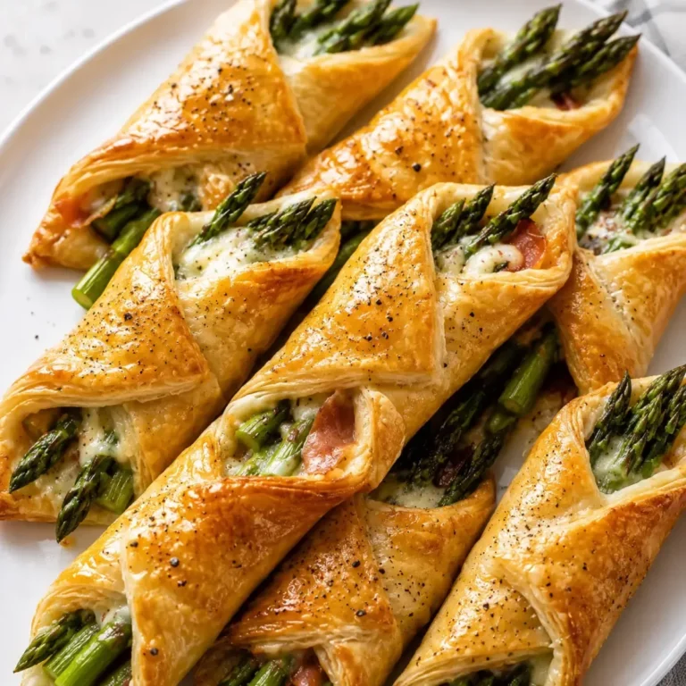 Feuilletés aux Asperges, Jambon Cru et Fromage