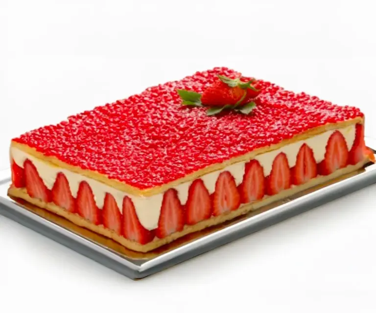 Fraisier Maison à la Crème Mousseline et Coulis de Fraises