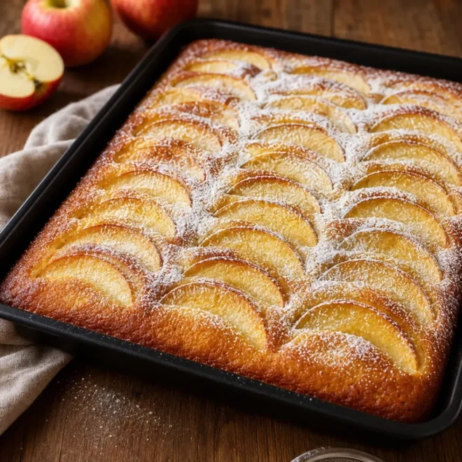 Gâteau aux Pommes Moelleux en Plaque