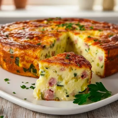 Gâteau Courgette, Jambon et Fromage Moelleux