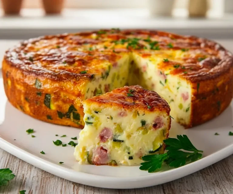 Gâteau Courgette, Jambon et Fromage Moelleux