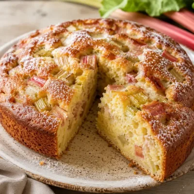 Gâteau Moelleux à la Rhubarbe : Délicieux et Facile