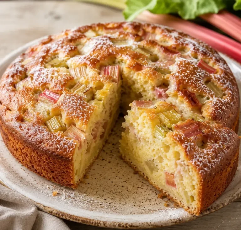 Gâteau Moelleux à la Rhubarbe : Délicieux et Facile