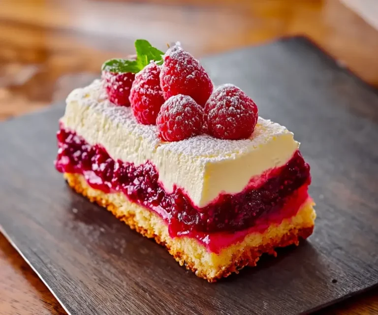 Gâteau Nuage aux Framboises et Crème Vanille