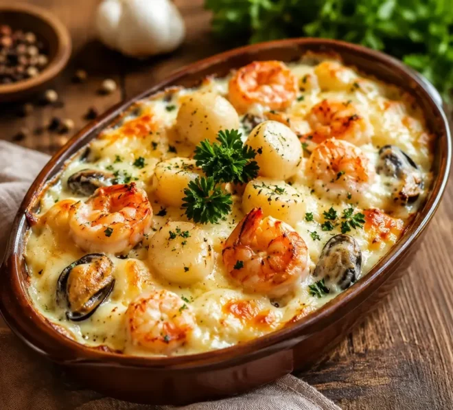 Gratin de Fruits de Mer Simplissime : Crémeux, Gourmand et Facile à Réaliser