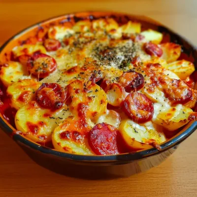Gratin de Pommes de Terre au Chorizo Savoureux