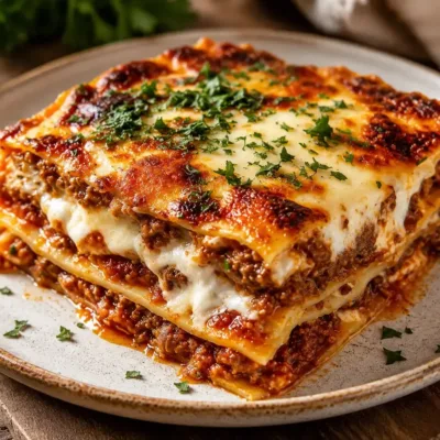Lasagnes Bolognaises Gratinées Maison
