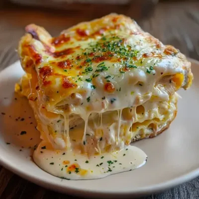 Lasagnes Crémeuses au Poulet et Béchamel Maison