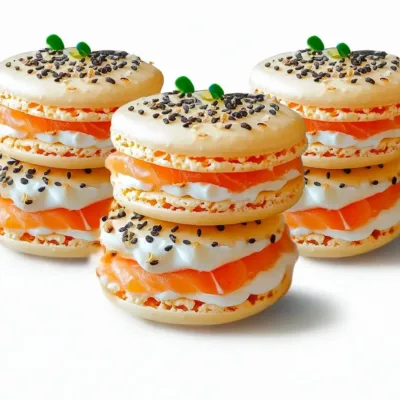 Macarons Salés au Saumon Fumé et Aneth