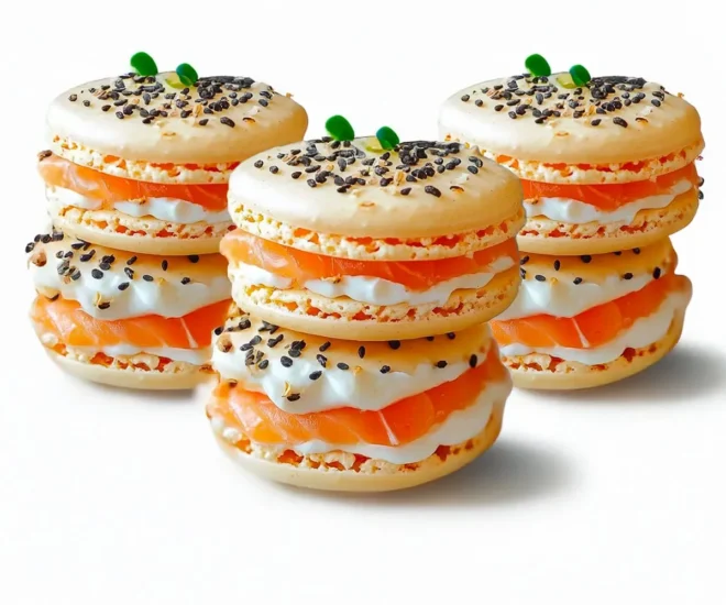 Macarons Salés au Saumon Fumé et Crème à l’Aneth