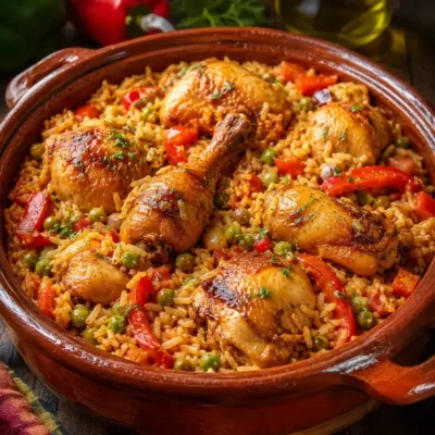 Marmite de Poulet au Riz à l’Espagnole
