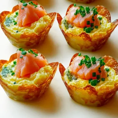 Mini Quiches au Saumon et Fromage Savoureuses