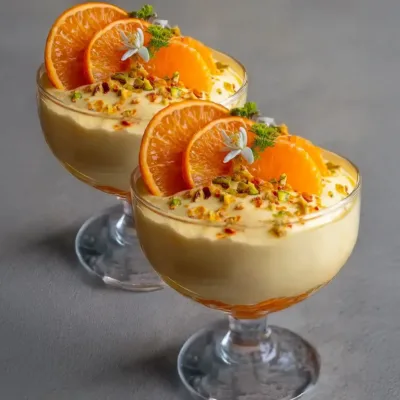 Mousse Crémeuse à l’Orange : Un Dessert Légèrement Fruité