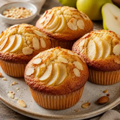 Muffins Amandine aux Poires : Délicieux et Moelleux
