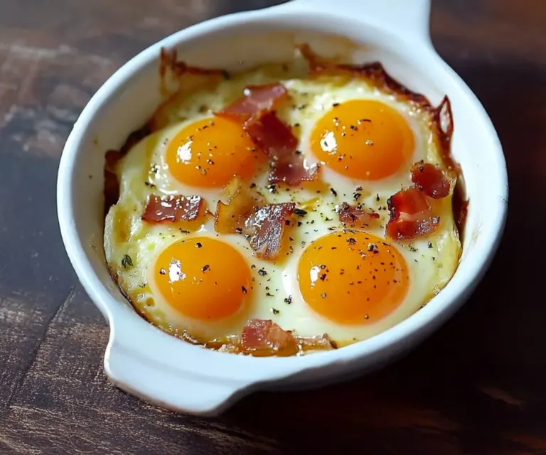 Œufs Cocotte au Fromage et Lardons