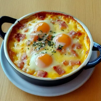 Œufs Cocotte au Jambon et Fromage : Recette Facile