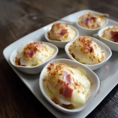 Œufs Gratinés au Jambon et Béchamel Savoureuse