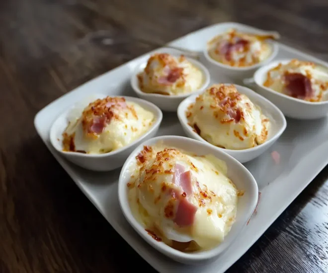Œufs Gratinés au Jambon et Sauce Béchamel