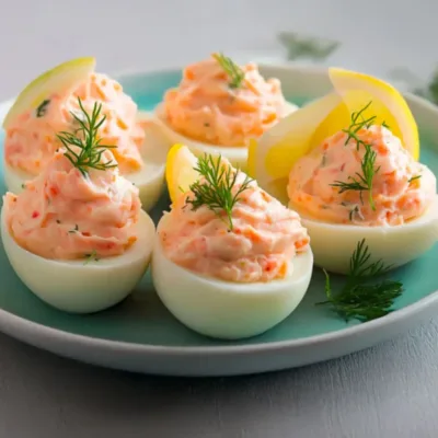 Œufs Mimosa au Saumon Fumé et Aneth
