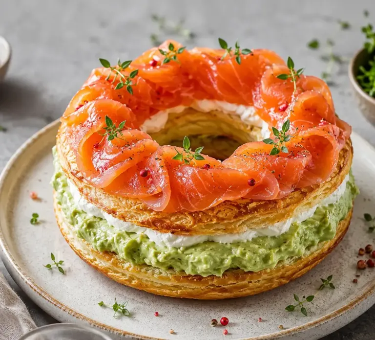 Paris-Brest Salé au Saumon Écossais, Crème d’Avocat et Fromage Frais