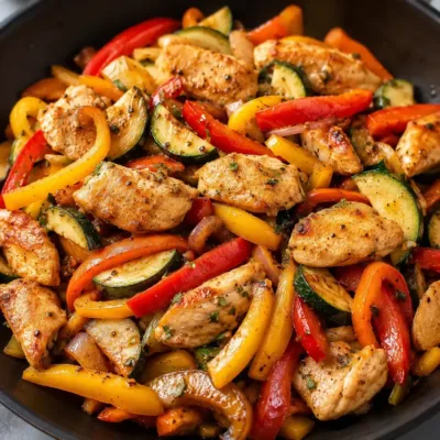 Poêlée de légumes et poulet : rapide et savoureuse