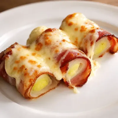 Poireaux au Jambon Gratinés au Four