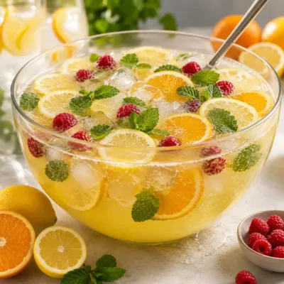 Punch au citron pétillant sans alcool