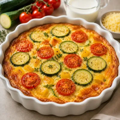 Quiche Légère aux Courgettes et Tomates Cerises