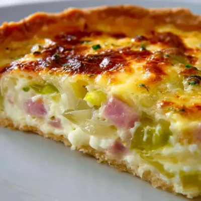 Quiche Poireaux, Jambon et Fromage Ultra Crémeuse