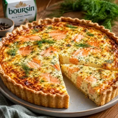 Quiche Saumon & Boursin : Recette Crémeuse Facile