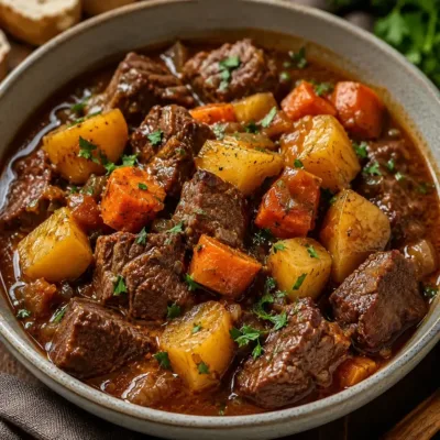 Ragoût de Bœuf aux Légumes Réconfortant