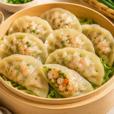Raviolis Vapeur aux Crevettes et Légumes