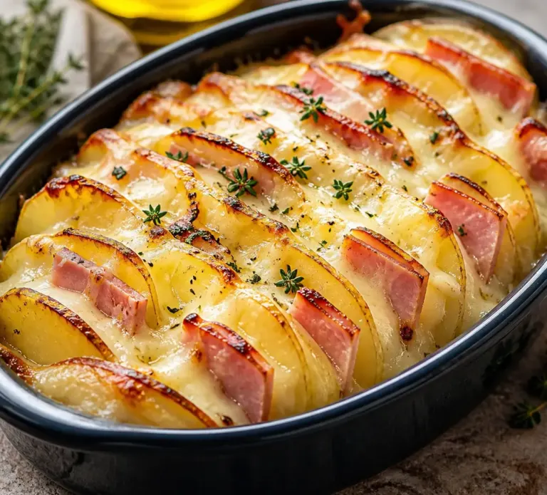 🥔 Rôti de Pommes de Terre au Jambon et Fromage Fondant