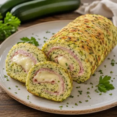 Roulé de Courgette au Jambon et Fromage Facile