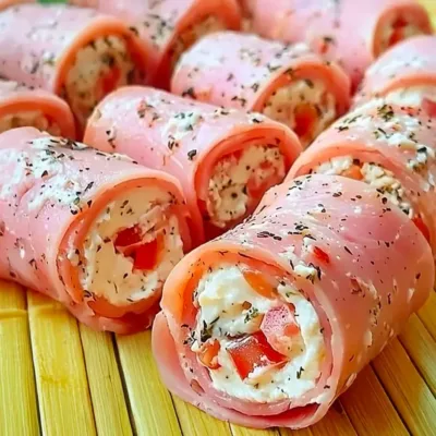 Roulés de Jambon au Fromage Frais et Poivrons
