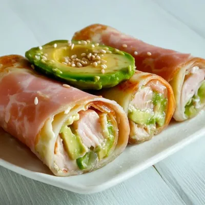 Roulés de Jambon au Poulet et Avocat : Fraîcheur et Légèreté