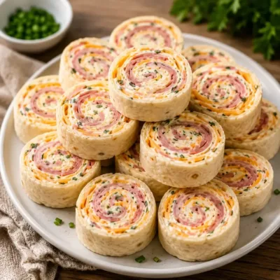Roulés de Tortillas au Jambon et Fromage