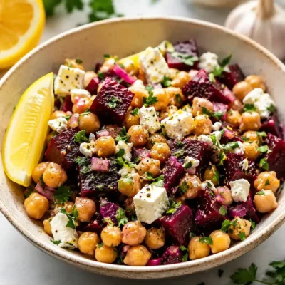 Salade de Pois Chiches, Betterave & Feta