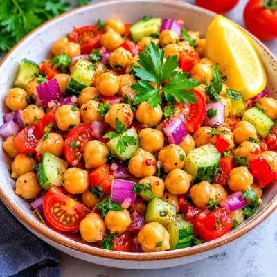 Salade de Pois Chiches Facile et Rapide