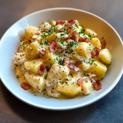 Salade de Pommes de Terre Crémeuse au Bacon