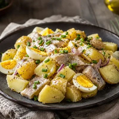 Salade de Pommes de Terre et Harengs Marinés