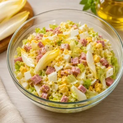 Salade d’Endives au Jambon et Œufs Mimosa