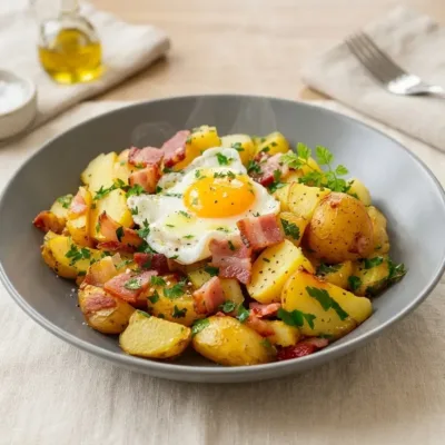 Salade Tiède de Pommes de Terre aux Lardons