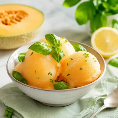 Sorbet Melon Basilic : Recette Fraîche et Facile
