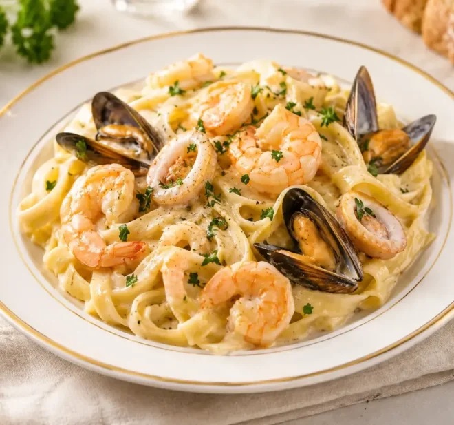 Tagliatelles aux Fruits de Mer Crémeuses