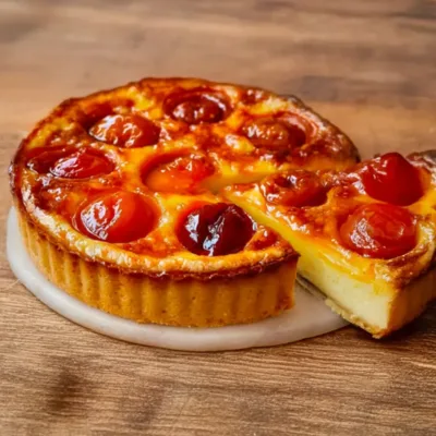 Tarte Flan aux Abricots Caramélisés