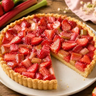 Tarte Fraise Rhubarbe : Dessert Printanier Gourmand
